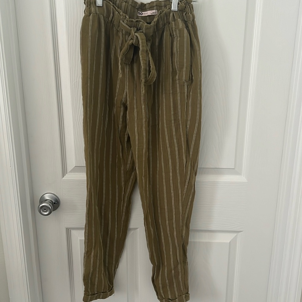 So high rise tapered pants